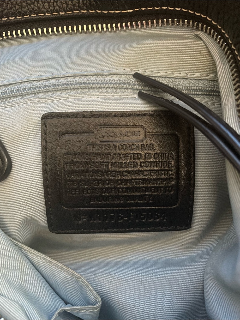 COACH Black Leather Shoulder Bag with Silver Hardware - Picture 3 of 7